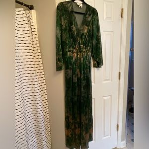 ba&sh - Vianca Metallic Maxi Dress - size L